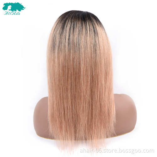 wholesale 100% unprocessed virgin human hair 1b 27 ombre color human hair wig